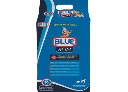 Tapete Higiênico Blue Slim 90 cm x 60 cm (30 un)