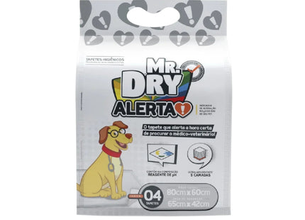 Tapete Higiênico Mr. Dry Alerta 80x60cm (04 Un)