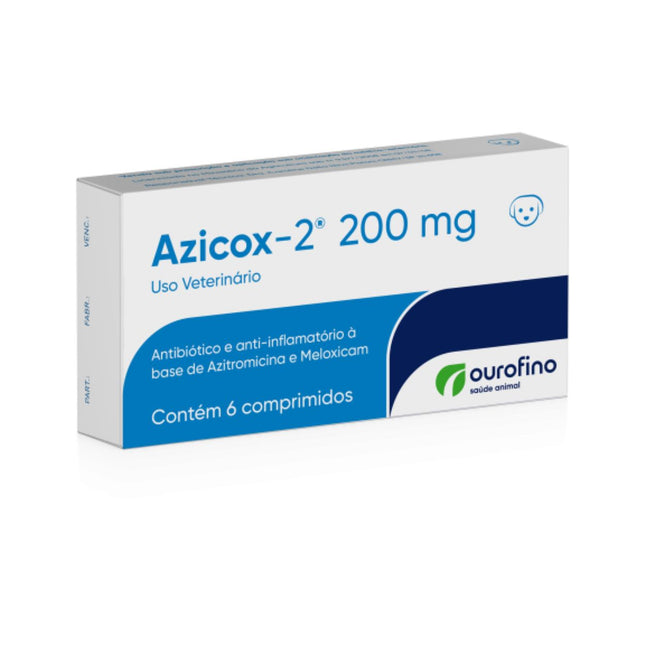 Anti-inflamatório Ourofino Azicox 2 200mg para Cães