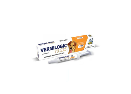 Vermífugo Vermilogic Plus 25 para Cães de Porte Pequeno e Médio 5 g