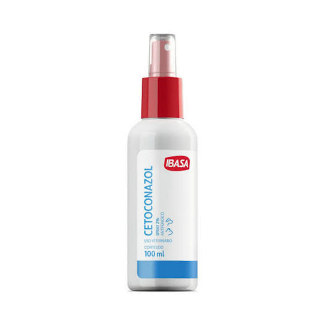Antifúngico Ibasa Cetoconazol Spray 2% para Cachorros e Gatos