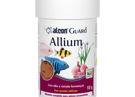 Alcon Guard Allium — alimento completo com alho para peixes ornamentais tropicais e de água fria