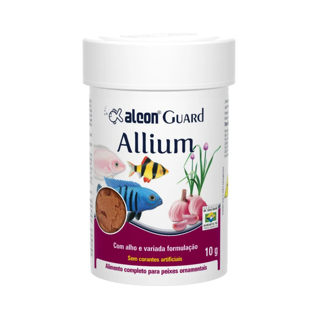Alcon Guard Allium — alimento completo com alho para peixes ornamentais tropicais e de água fria