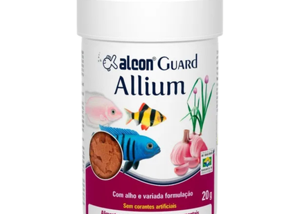 Alcon Guard Allium — alimento completo com alho para peixes ornamentais tropicais e de água fria