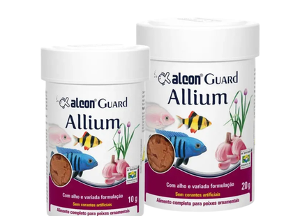 Alcon Guard Allium — alimento completo com alho para peixes ornamentais tropicais e de água fria