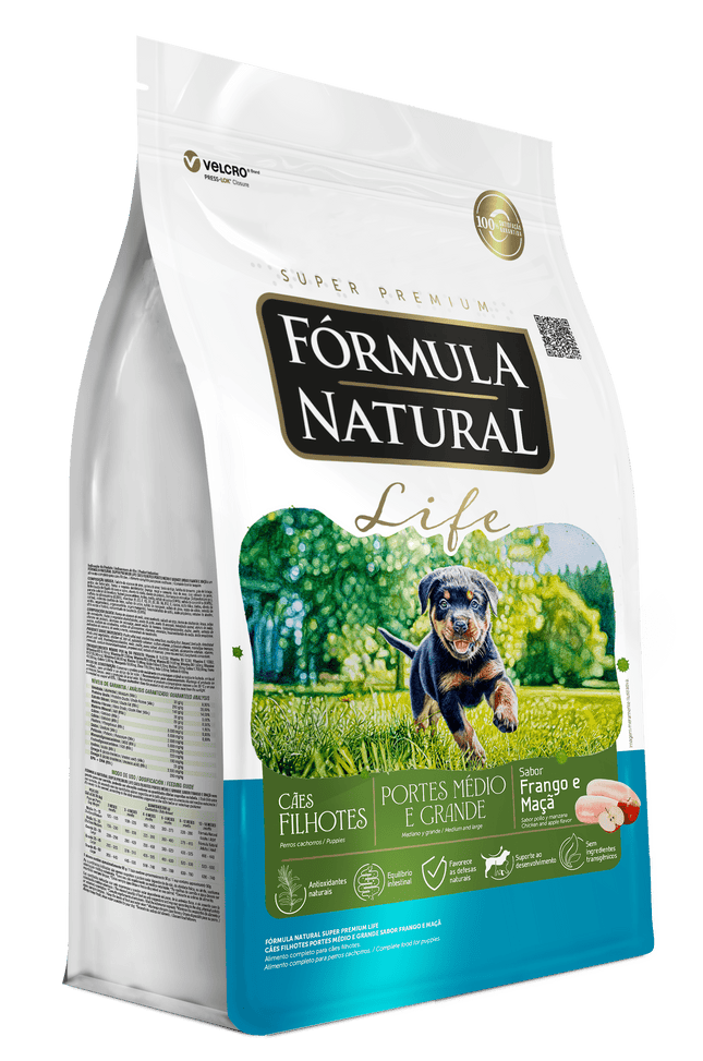 Ração Seca Fórmula Natural Life para Cachorros Filhotes de Porte Médio e Grande
