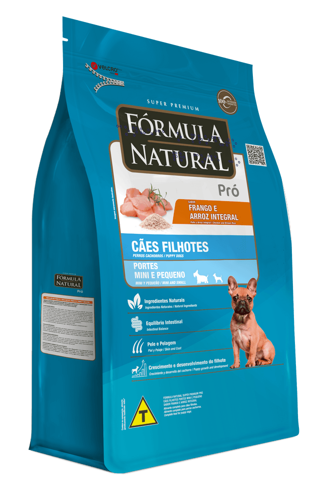 Fórmula Natural Pró Super Premium Frango & Arroz Integral – Filhote Mini/Pequeno