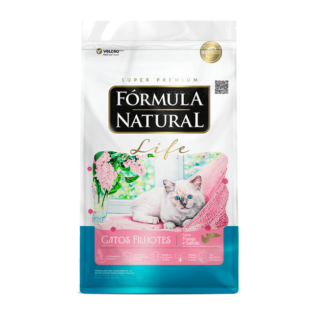 Fórmula Natural Life Gatos Filhotes Frango & Salmão – 10,1 kg