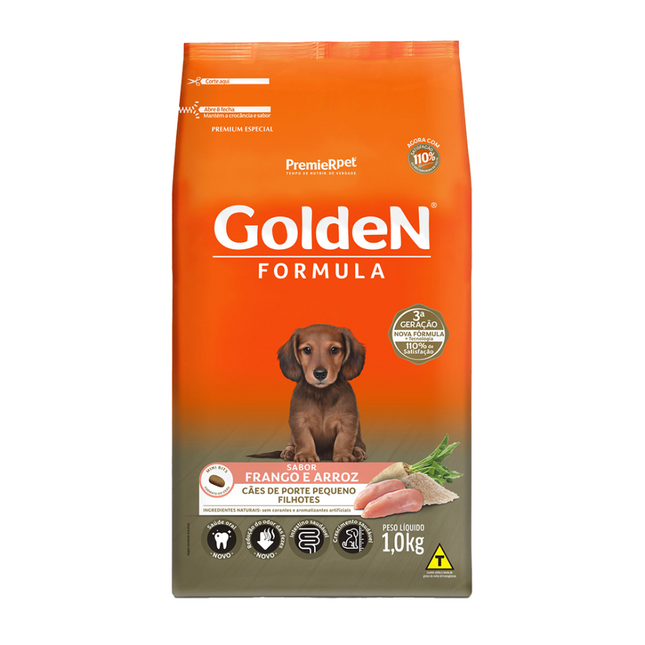 Ração Seca Golden para Cachorros Filhotes de Porte Pequeno