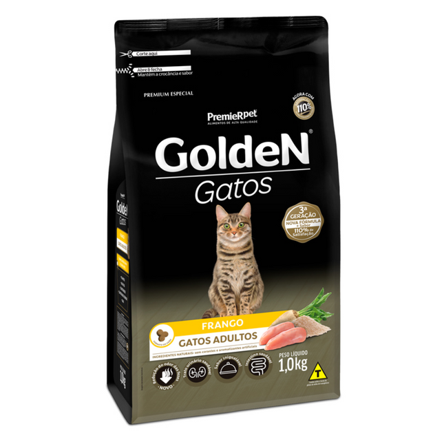 Ração Seca Golden Frango para Gatos Adultos