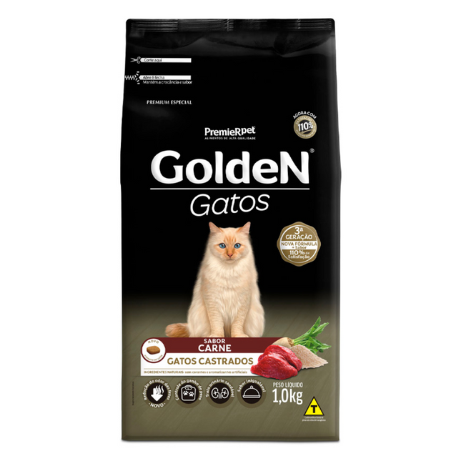 Ração Seca Golden para Gatos Adultos Castrados
