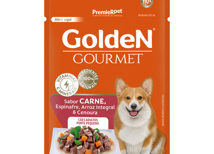 Ração Úmida Golden Gourmet para Cachorros Adultos de Porte Pequeno