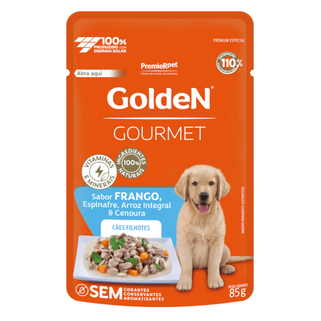 Ração Úmida Golden Gourmet para Cachorros Filhotes