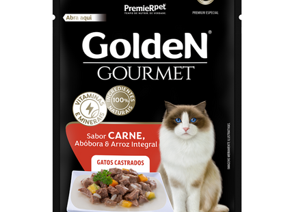Ração Úmida Golden Gourmet para Gatos Castrados
