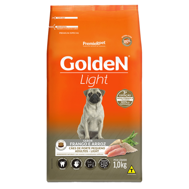 Ração Seca Golden Light para Cachorros Adultos de Porte Pequeno