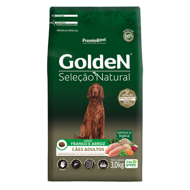 Ração Seca Golden Select Natural para Cachorros Adultos
