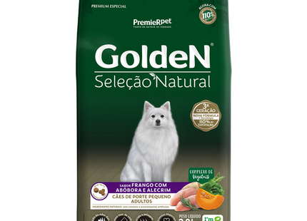 Ração Seca Golden Seleção Natural Abóbora para Cachorros Adultos de Porte Pequeno