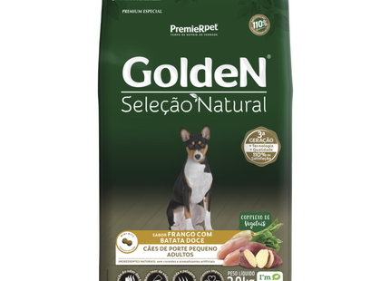 Ração Seca Golden Seleção Natural Batata Doce para Cachorros Adultos de Porte Pequeno