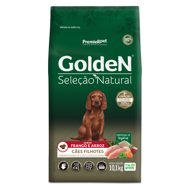 Ração Seca Golden Seleção Natural para Cachorros Filhotes