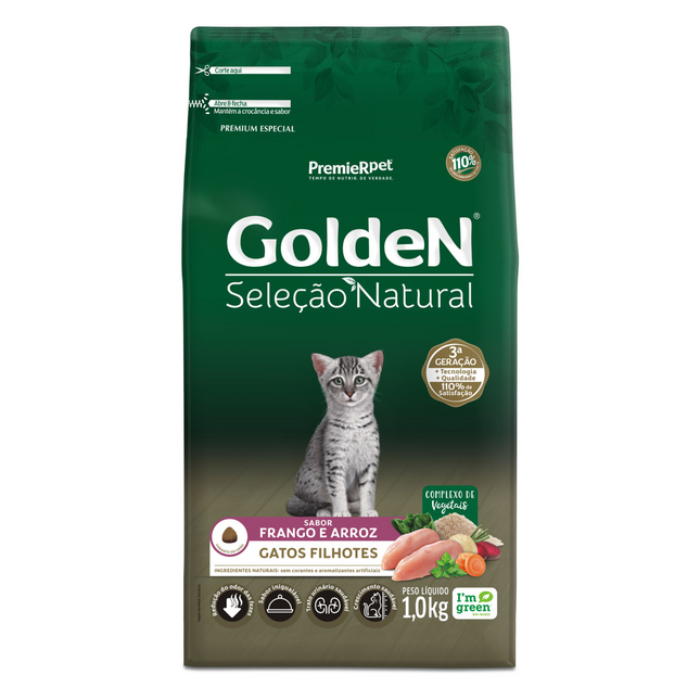Ração Seca Golden Seleção Natural para Gatos Filhotes