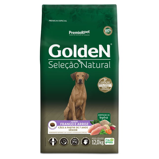 Ração Seca Golden Seleção Natural para Cachorros Adultos e Sênior