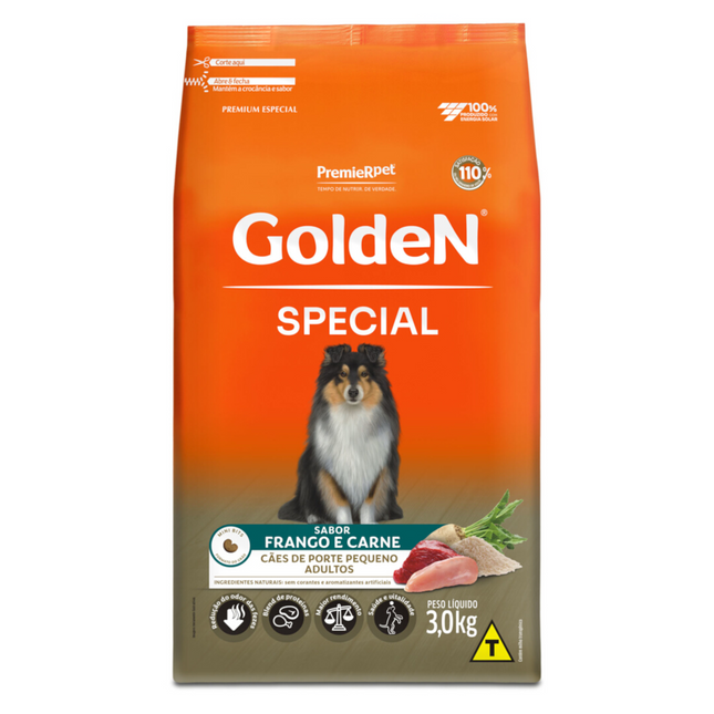 Ração Seca Golden Special para Cachorros Adultos de Porte Pequeno