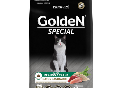 Ração Seca Golden Special para Gatos Adultos Castrados