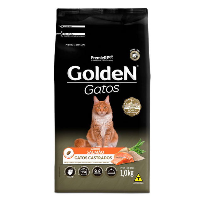 Ração Seca Golden para Gatos Adultos Castrados