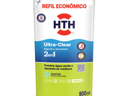 Algicida e Decantador HTH Ultra Clear Refil 900 ml