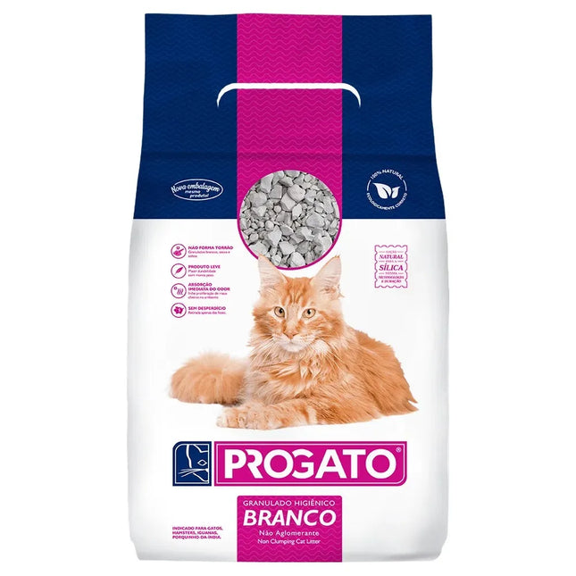 Areia Higiênica Progato Branco Tradicional – 3,6 kg