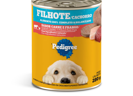 Pedigree Filhote Patê Carne e Frango – Lata 280 g