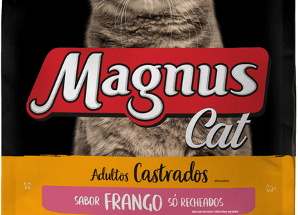 Magnus Cat Premium Gato Adulto Castrado Frango Só Recheados 20 kg