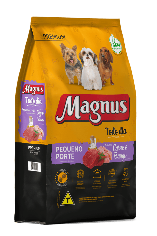 Magnus Todo Dia Carne e Frango – Ração Premium para Cães de Raças Pequenas