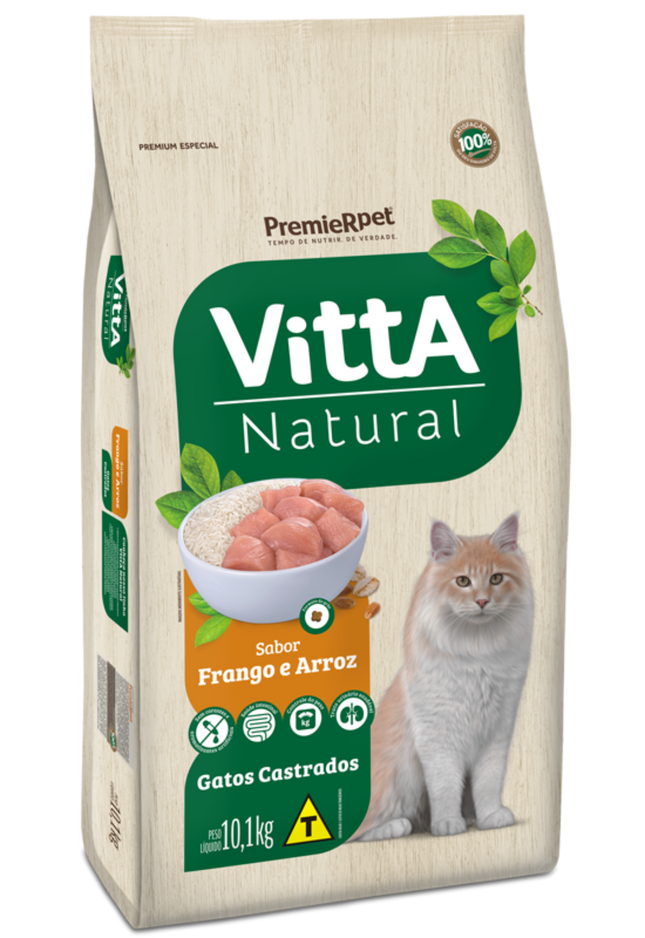 Vitta Natural Gatos Castrados – Frango e Cereais Integrais