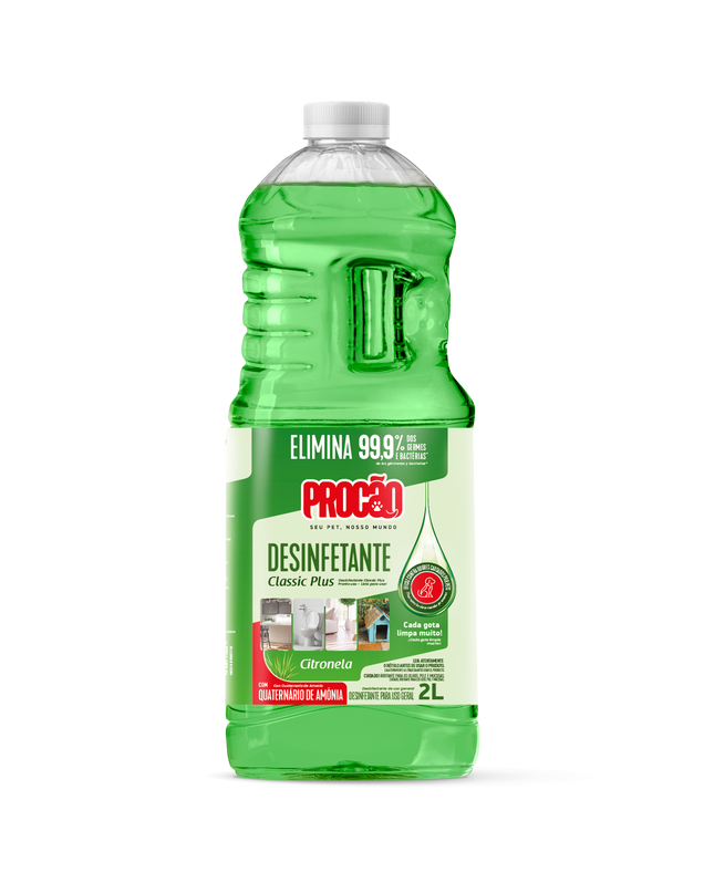 Desinfetante Classic Plus Citronela Procão 2 L – Limpeza, Desinfecção, Perfume