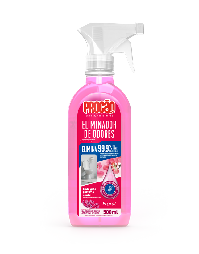 Eliminador de Odores Procão Spray Flower 500 ml – Limpeza, Perfume e Higiene