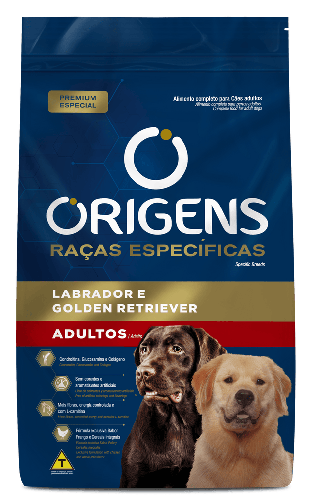 Origens Ração Seca Adulto Raças Específicas Labrador & Golden Retriever 15 kg