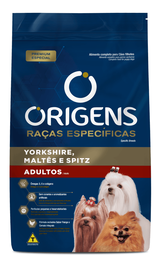 Ração Origens Premium Especial Adultos Yorkshire, Maltês & Spitz