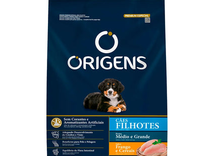 Ração Origens Filhote Médio & Grande Frango e Cereais