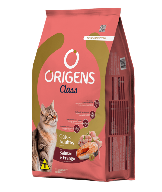 Origens Class Gatos Adultos Premium Especial Salmão e Frango