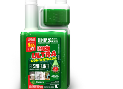 Desinfetante Ultra Concentrado com Dosador Citronela PROCÃO 1 L