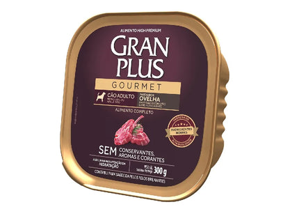 Ração Úmida GranPlus Gourmet Patê Cães Adultos Sabor Ovelha 300 g