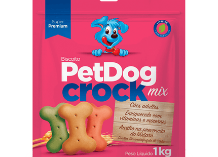 Pet Dog Crock Mix Petisco Biscoito 1 kg