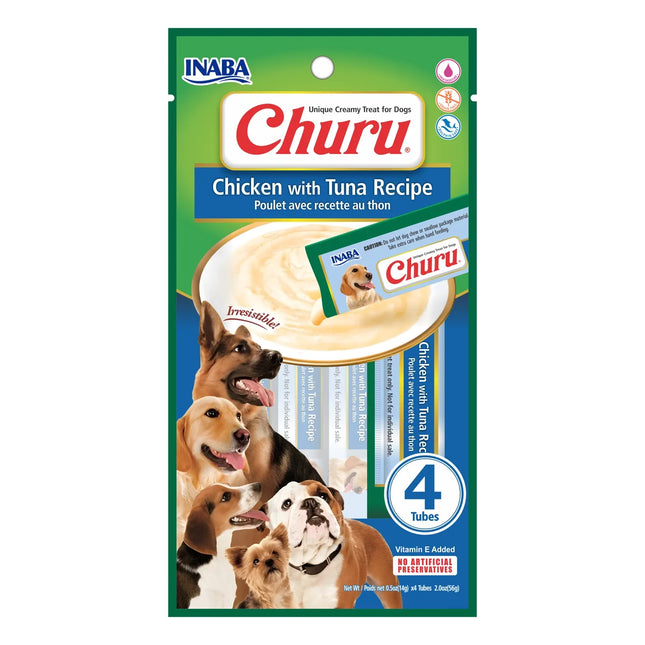 Churu Dog Frango com Atum 56 g – Petisco Cremoso para Cães