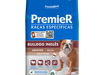 Ração Seca Premier para Cachorros Adultos da Raça Bulldog