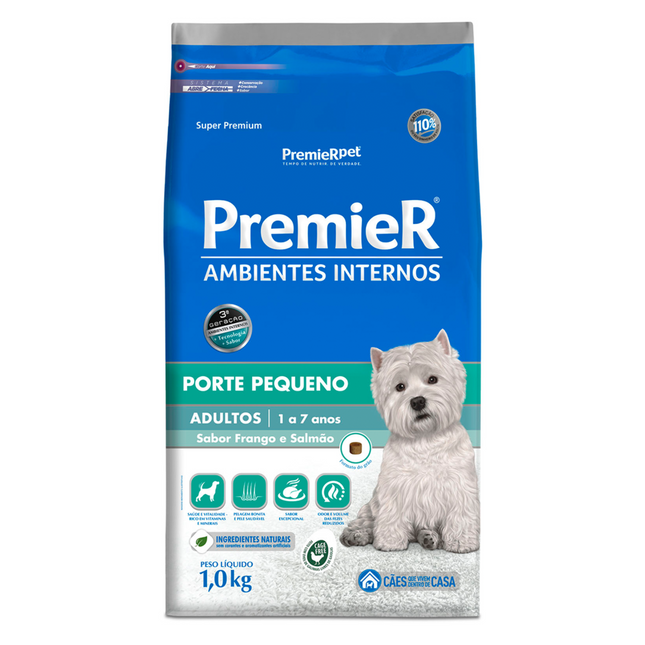 Ração Seca Premier Ambientes Internos para Cachorros Adultos