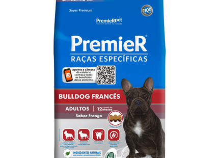 Ração Seca Premier para Cachorros Adultos da Raça Bulldog Francês
