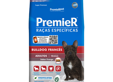Ração Seca Premier para Cachorros Adultos da Raça Bulldog Francês