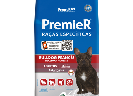 Ração Seca Premier para Cachorros Adultos da Raça Bulldog Francês