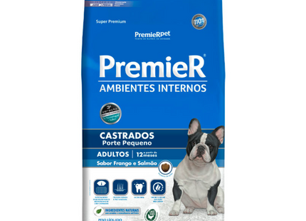 Ração Seca Premier Ambientes Internos para Cachorros Adultos Castrados